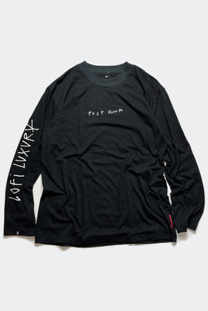 POST JUNK L/S TEE / FADED BLACK